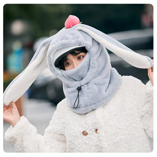 Rabbit Ear Thermal Winter Hat - Grey