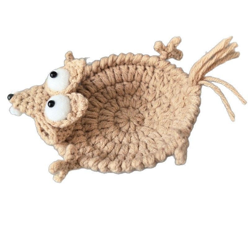 Hand-Crocheted Squirrel Coaster Set - 2 Pack