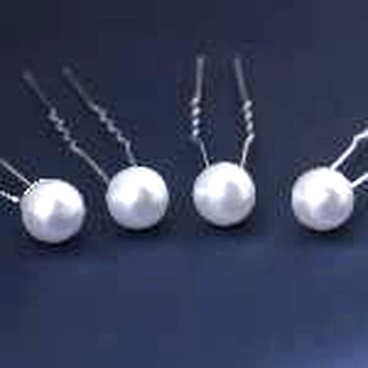 20-Piece Pearl Wedding Hair Pins - White