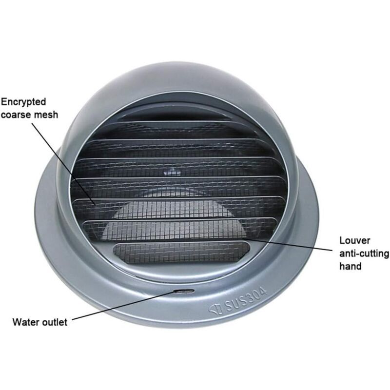 120mm Stainless Steel Ventilation Grille