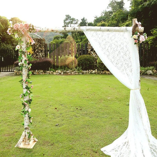Rectangular White Lace Tablecloth - 150 x 300cm