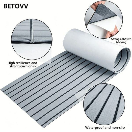 240 x 30cm EVA Boat Flooring Mat - Light Grey