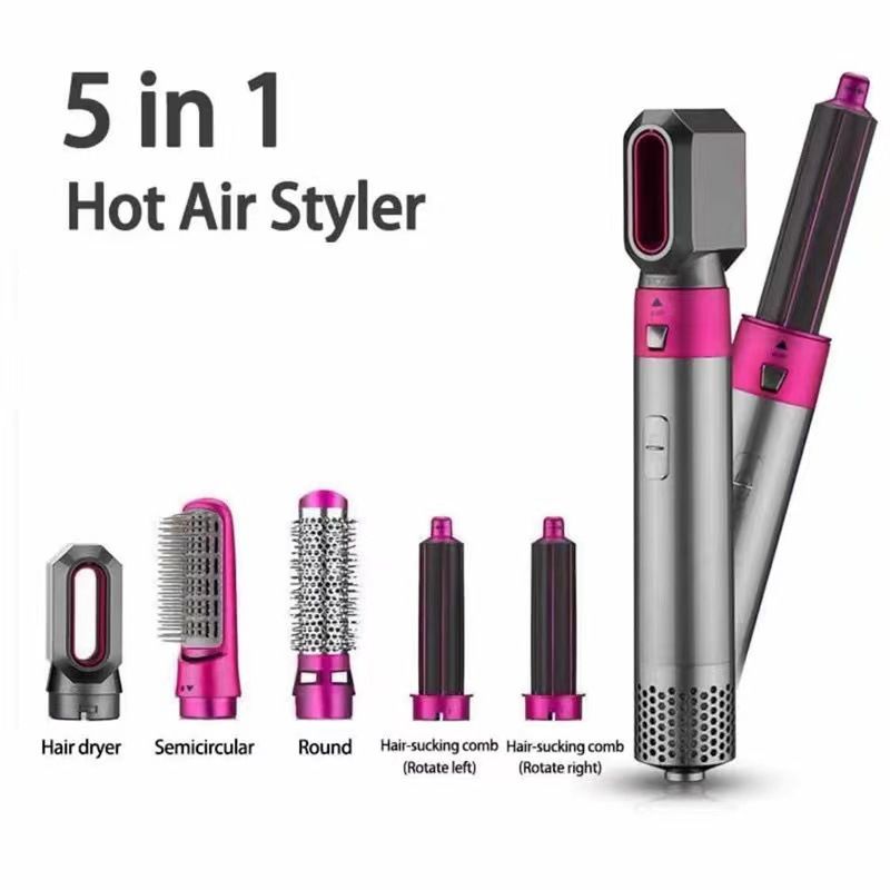 5-in-1 Hot Air Brush - Fuchsia