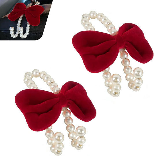 Bow Car Headrest Hooks - 2 Pack