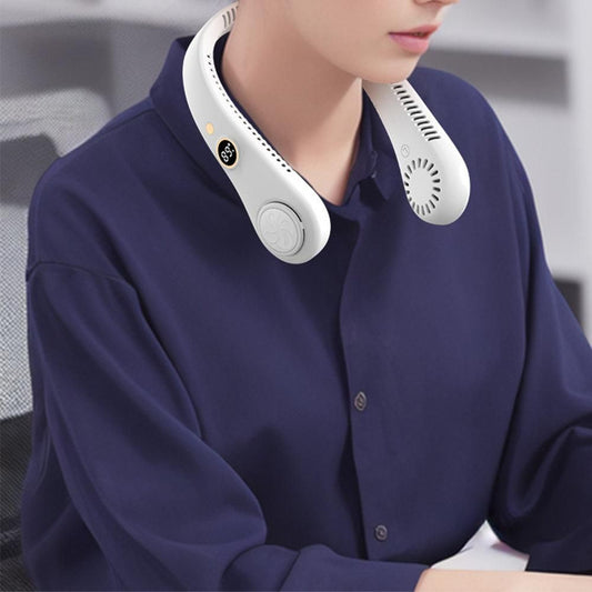 Wearable Bladeless Neck Fan - White