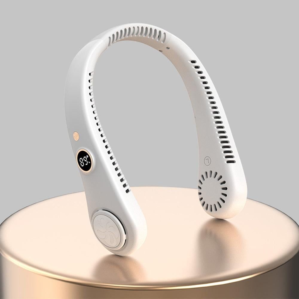 Wearable Bladeless Neck Fan - White