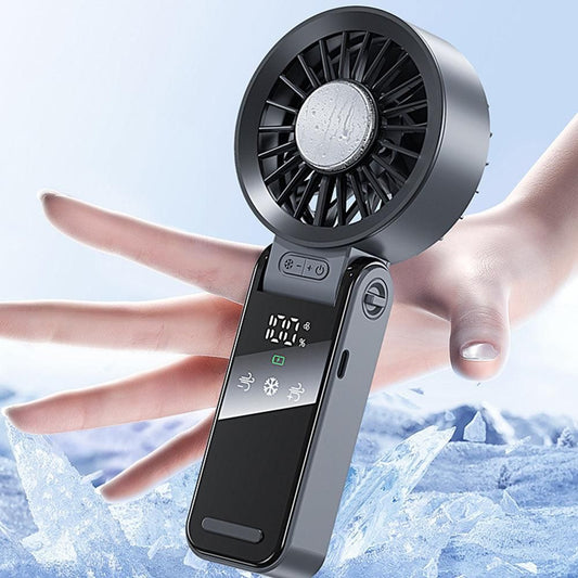 Foldable High-Speed Handheld Fan - Dark gray