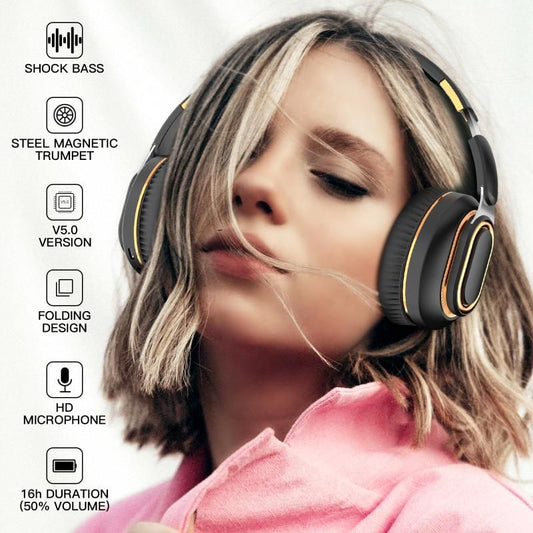 H7 Foldable Bluetooth Headphones - green