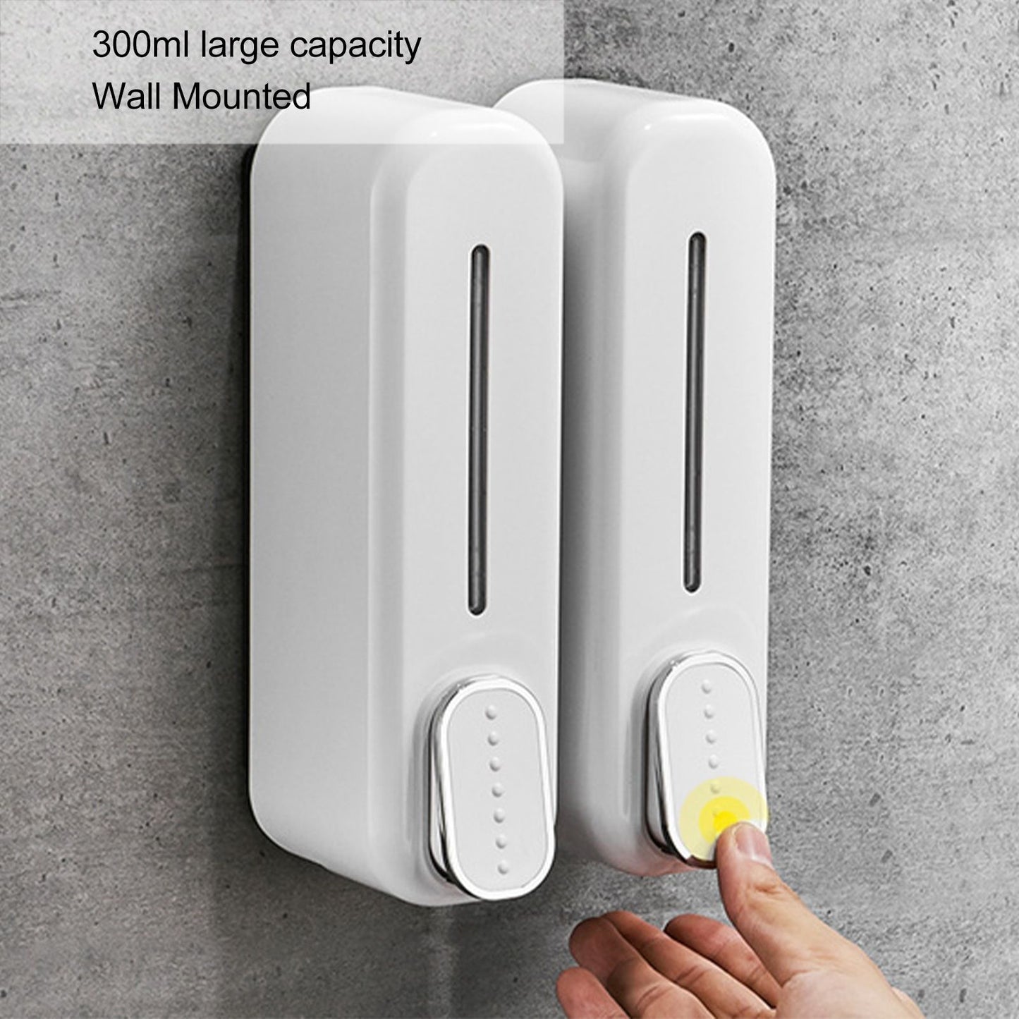 Wall-Mounted Soap Dispenser 300ml - White
