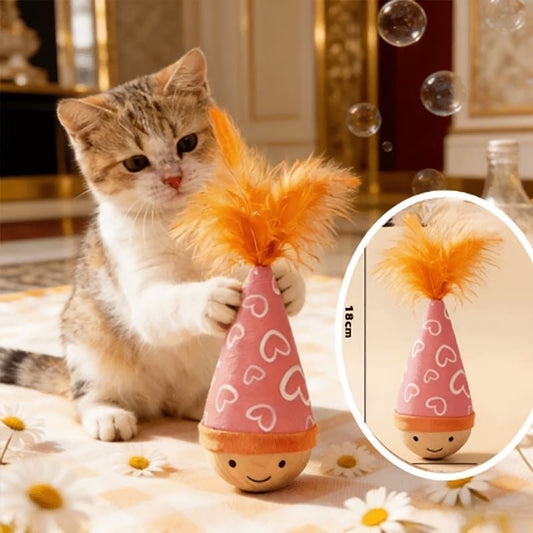 Wobble Cat Toy - No Feather Purple