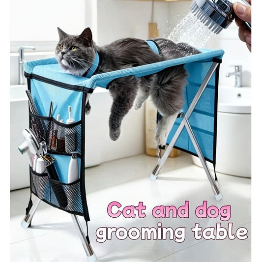 Foldable Pet Grooming Table - Beige