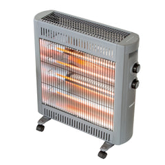 Lenoxx 2200W Quartz Infrared Radiant Heater with Adjustable Thermostat and 2 Power Settings - Instant Warmth for Home & Office
