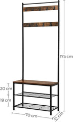 VASAGLE Coat Rack Stand 175cm