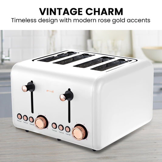 Pronti 4-Slice Toaster - White