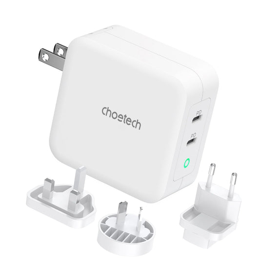 CHOETECH 100W Dual USB-C Travel Charger
