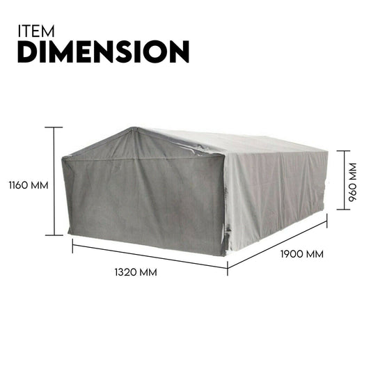 6x4 Box Trailer Cage Canvas Cover - 900mm