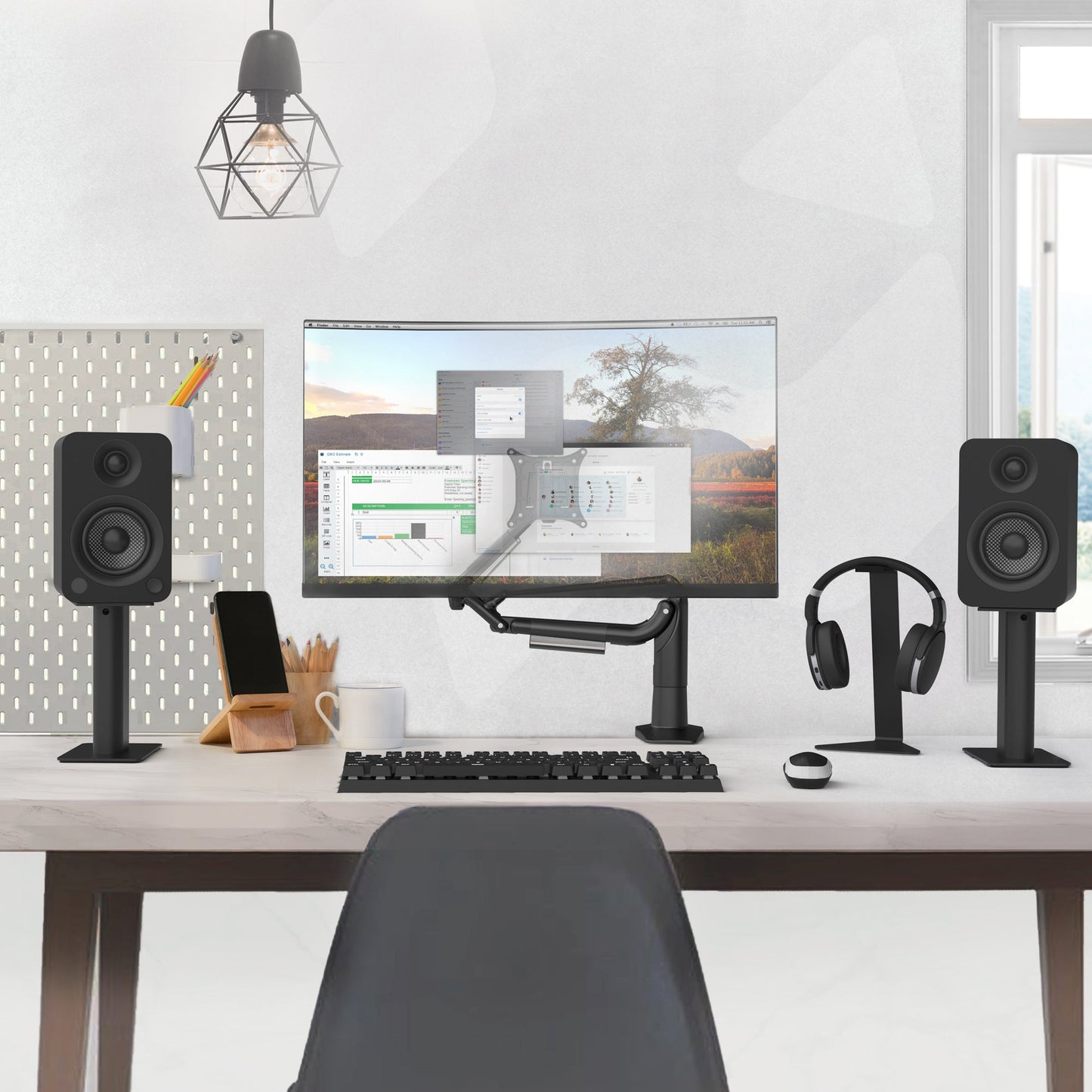 Kanto H1 Headphone Stand - Black