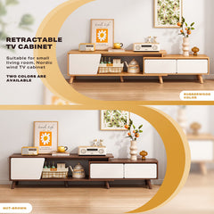 Adjustable Entertainment Unit TV Stand 120-190cm with Storage Drawer Cabinet