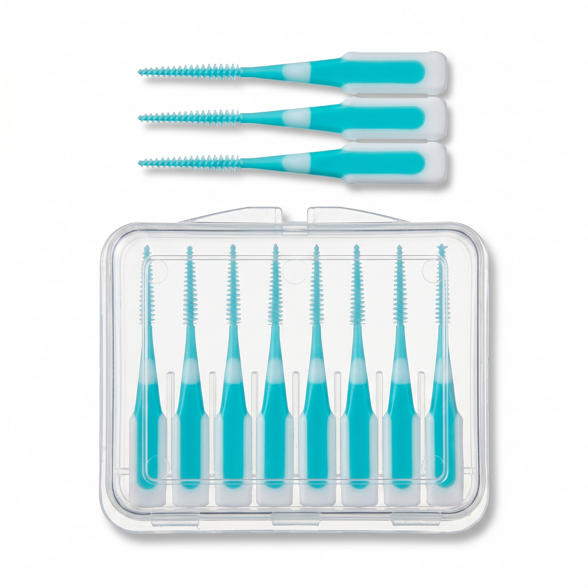 Soft Bristle Interdental Brushes for Easy Between-Teeth Cleaning (1 Pack of 10)