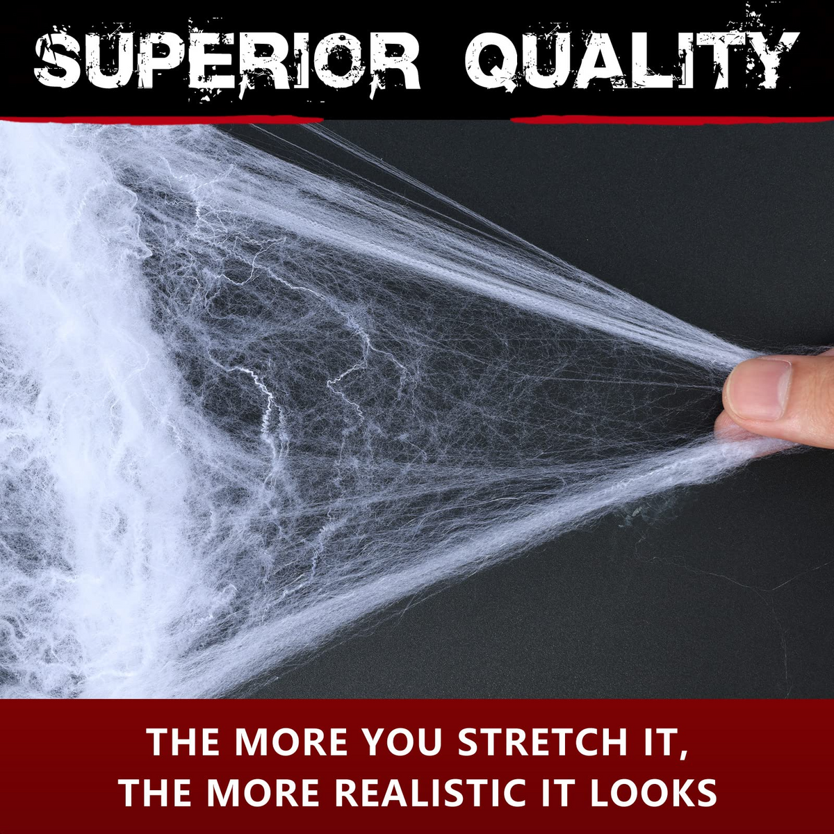 12x HALLOWEEN STRETCHABLE SPIDER WEBS Spooky Decoration with Spiders Party Decor Ghost