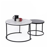 Coffee Table Round Marble Set
