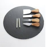 Yale Cheese Charcuterie Board and Knife Set 7 piece Round 30cm