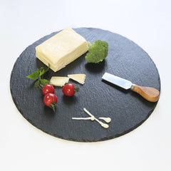 Yale Cheese Charcuterie Board and Knife Set 7 piece Round 30cm