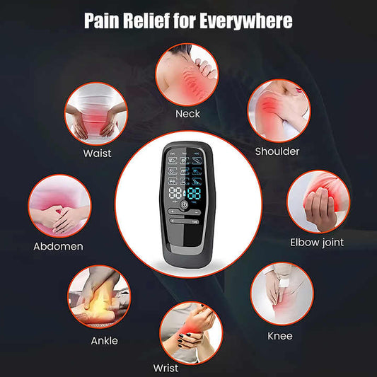 Dual Output EMS/TENS Massage Device with 9 Modes and Type-C Charging