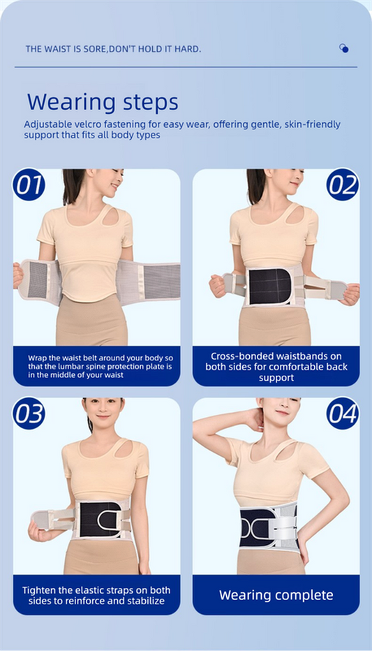 Grey Breathable Lumbar Support Belt - XL