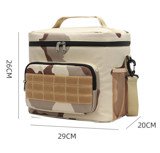 Black Tactical Insulated Lunch Bag
