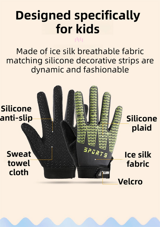 Black & Green Breathable Cycling Gloves - L