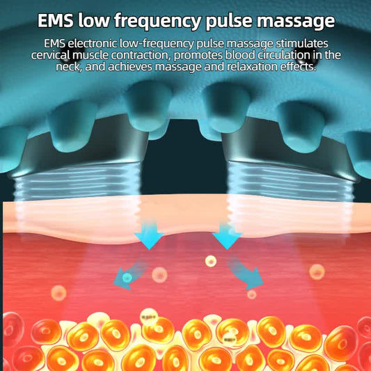 Red Light Therapy & EMS Pulse Dual-Angle Neck Massager