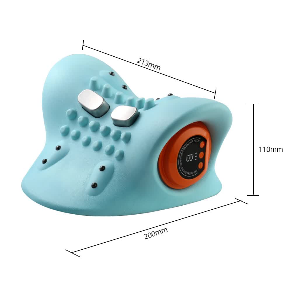 Red Light Therapy & EMS Pulse Dual-Angle Neck Massager