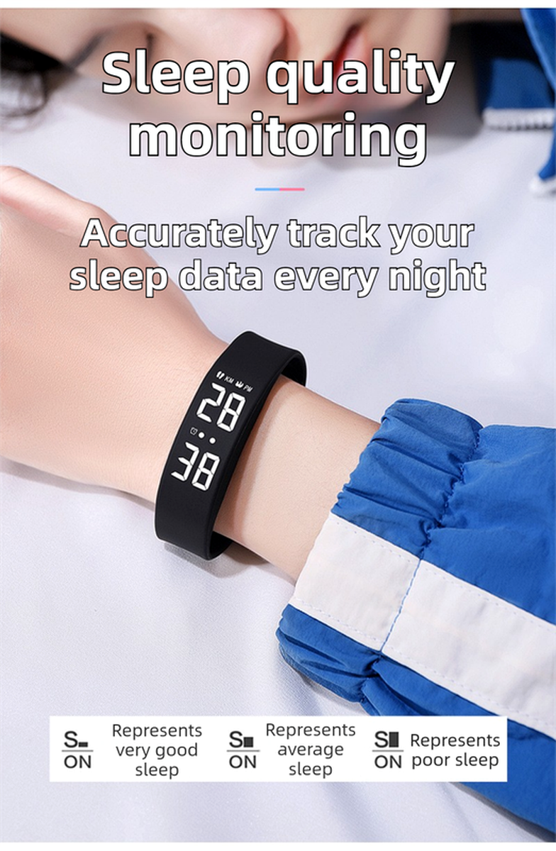 Orange Silent Vibration Alarm Wristband