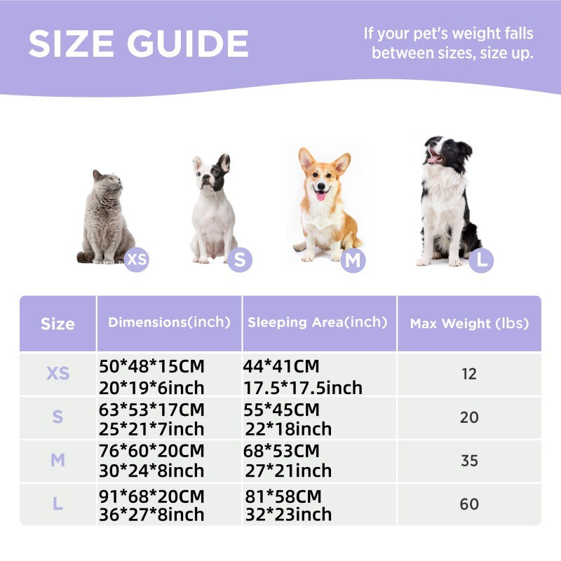 Blue Sky and White Clouds Machine Washable Calming Dog & Cat Sofa