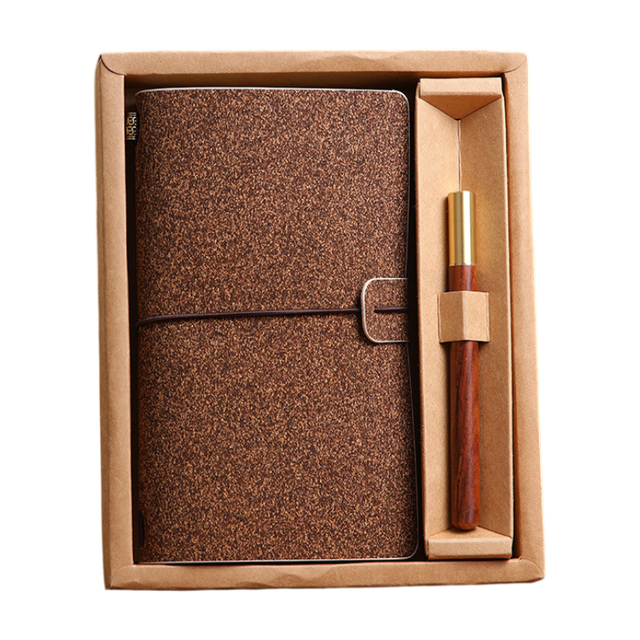 Shiny Brown Retro A6 Travelers Leather Notebook