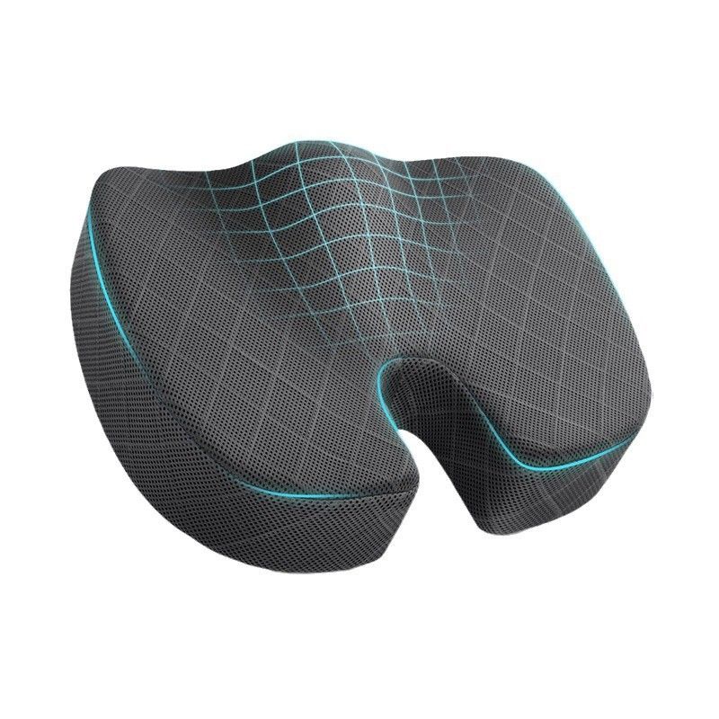 Grey Ergonomic Memory Foam U-Shaped Seat Cushion