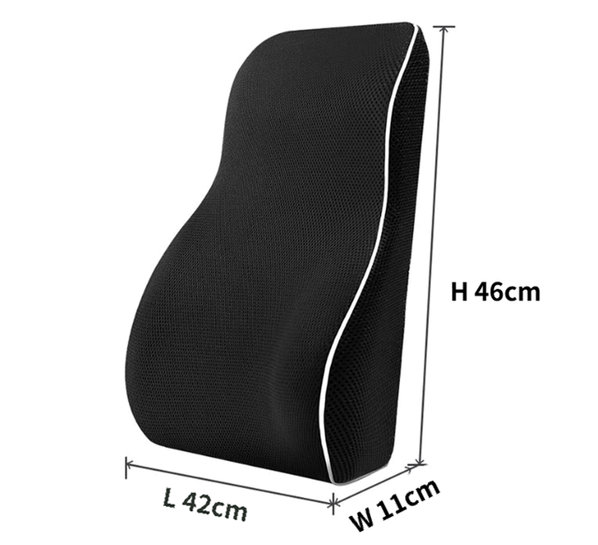 Ergonomic Memory Foam Lumbar Support Pillow & S Curve High-Back Cusion