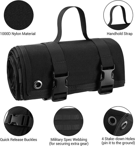 200 x 75cm Black Outdoor Tactical Roll-Up Shooting Mat