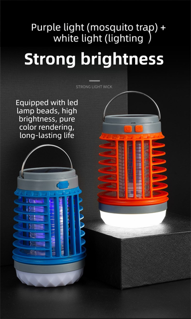 Orange 2-in-1 Cordless Flashlight & Zapper Lantern