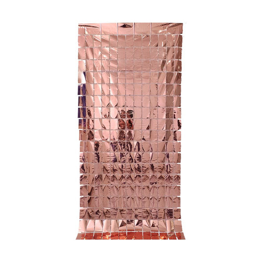 Rose Gold 3D Foil Fringe Backdrop - 2 Pack