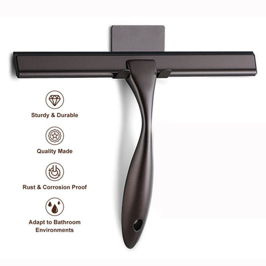 Silver Stainless Steel Glass Squeegee for Car Windshield & Countertop