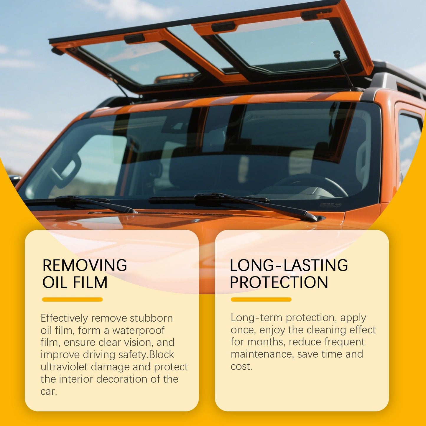 120ML Car Windshield Glass Oil Film Remover Cleansing Brush