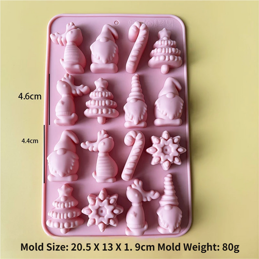3-Piece Christmas Silicone Baking Mould Set
