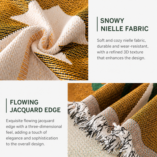 Christmas Chenille Sofa Throw 180 x 340cm - Style 1