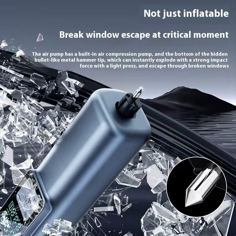6-in-1 Portable Tyre Inflator & Emergency Tool