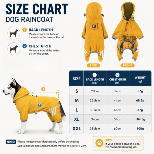 Dog Raincoat - Blue L