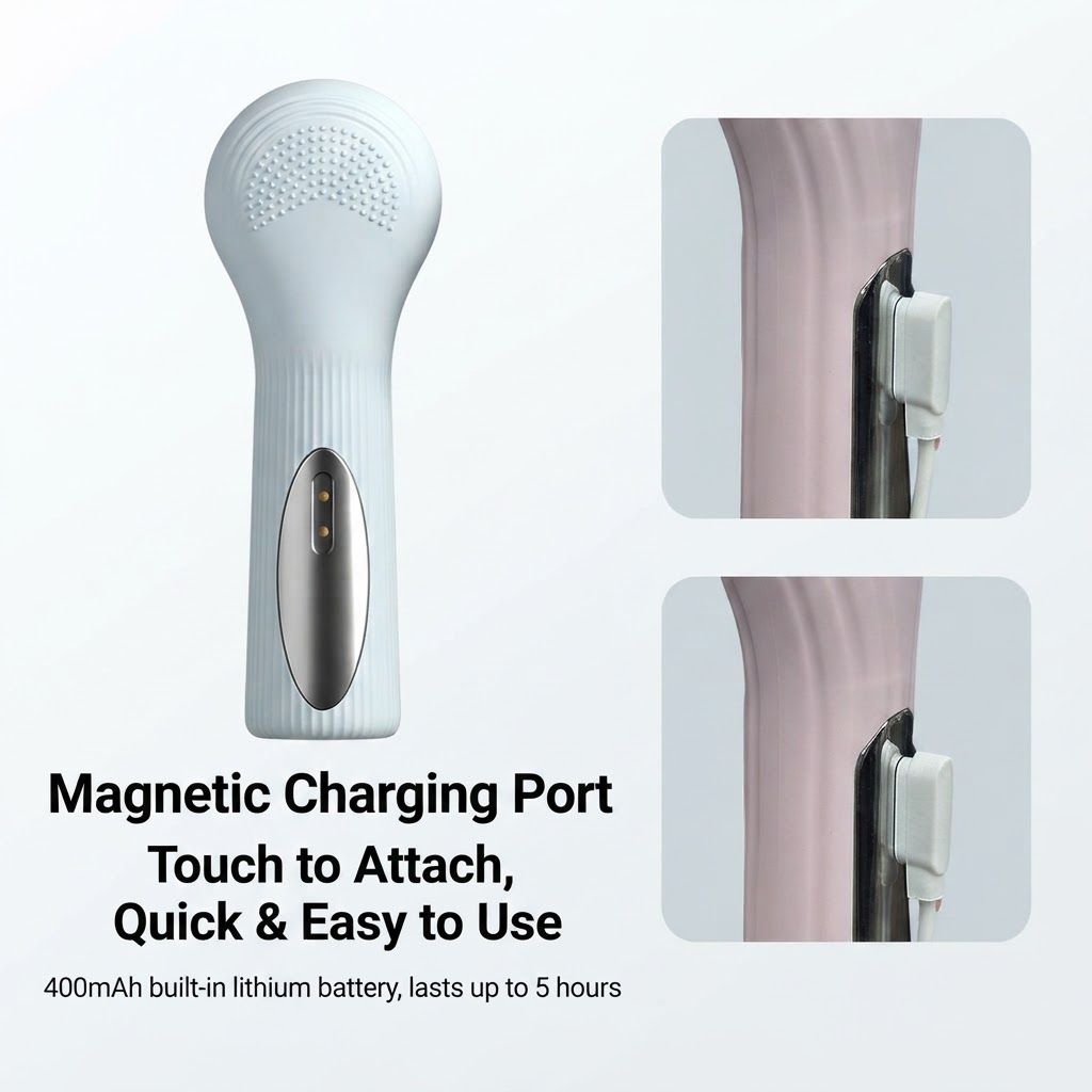 45°C Heated Facial Cleansing Brush - Purple