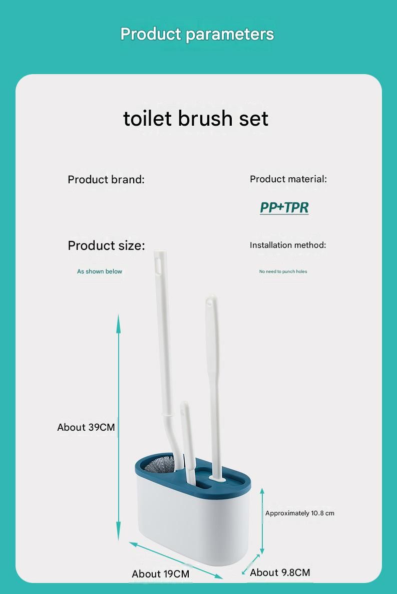 3-in-1 Wall Mounted Bathroom Cleaning Kit , Space Saving Design for Home, Apartment, Rental