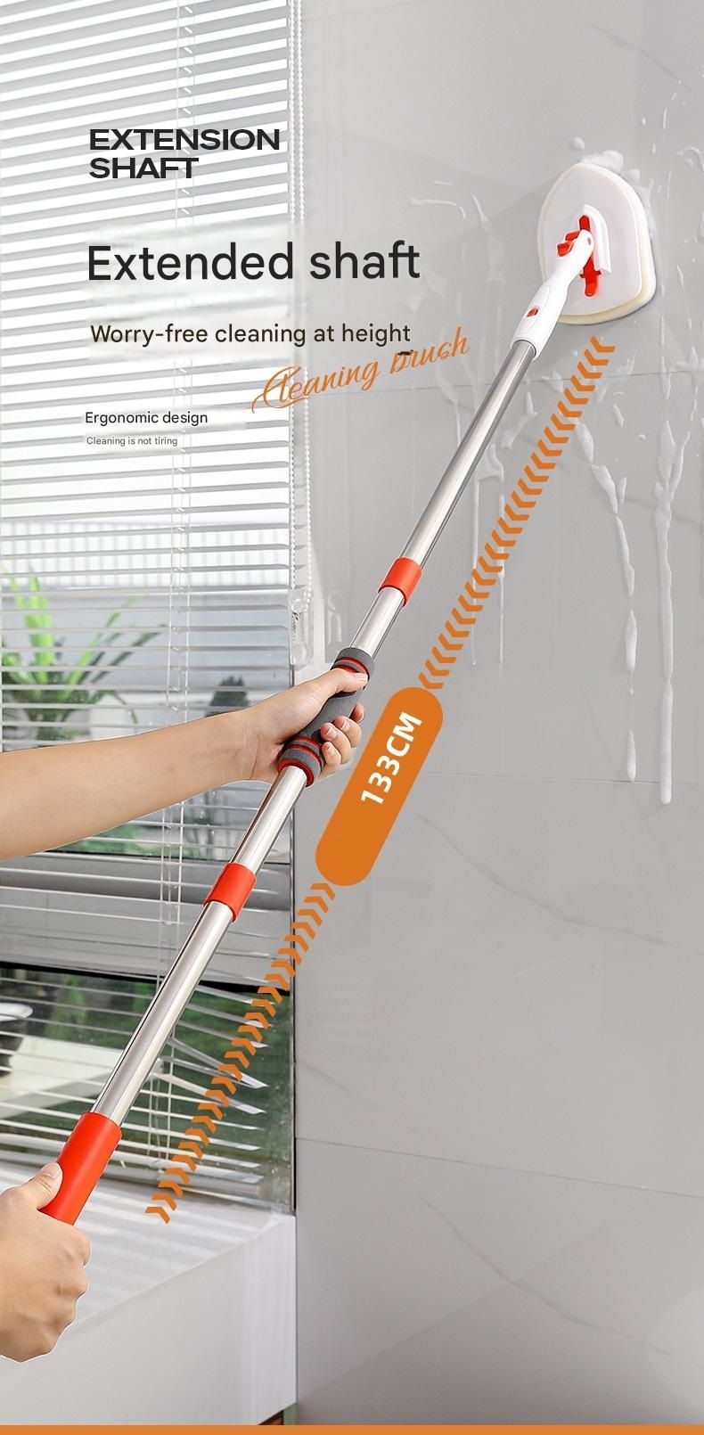 9-piece White and Orange Complete Home Cleaning Brush Set , Deep Cleaning Tiles, Floors, and Toilets